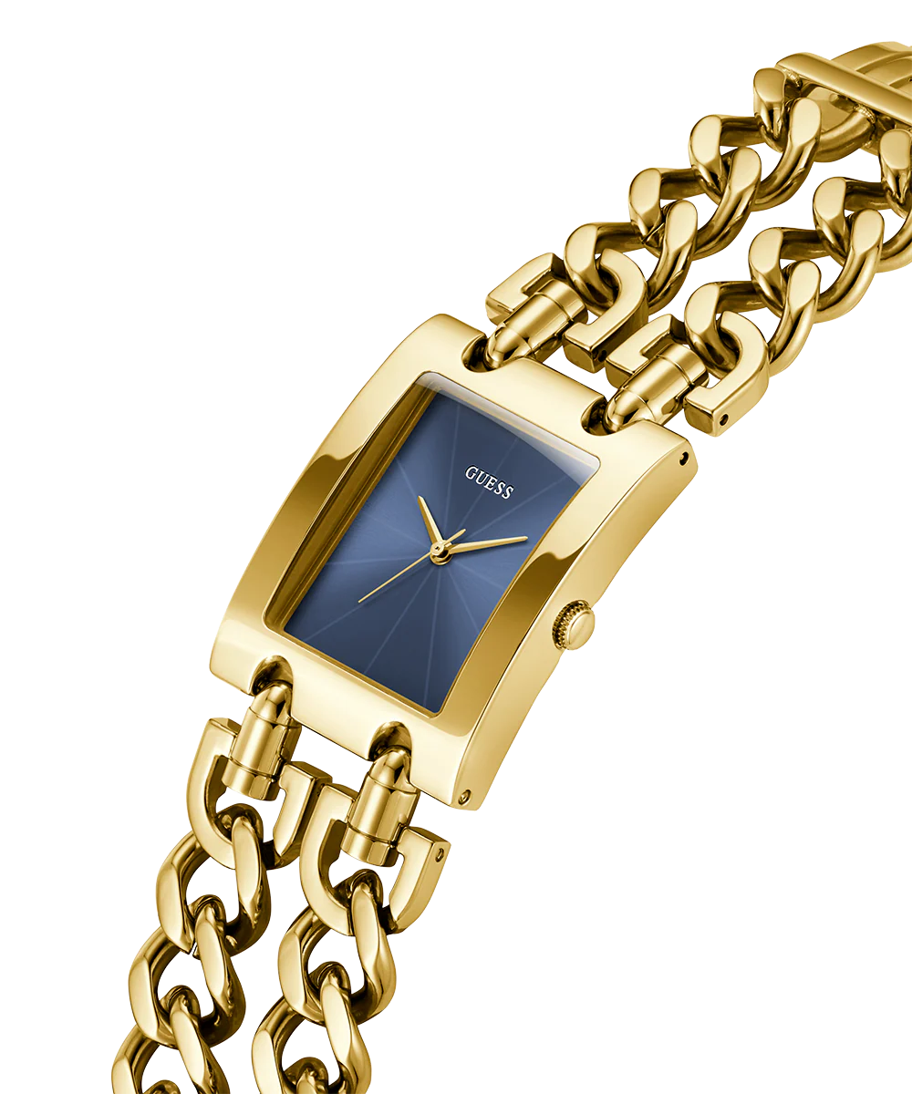 GUESS Ladies Mod Heavy Metal Gold Tone Analog Watch