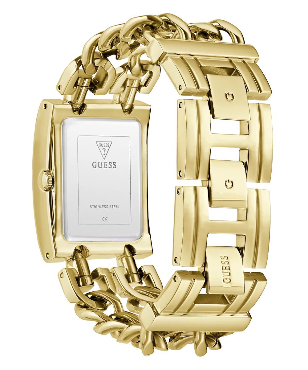 GUESS Ladies Mod Heavy Metal Gold Tone Analog Watch