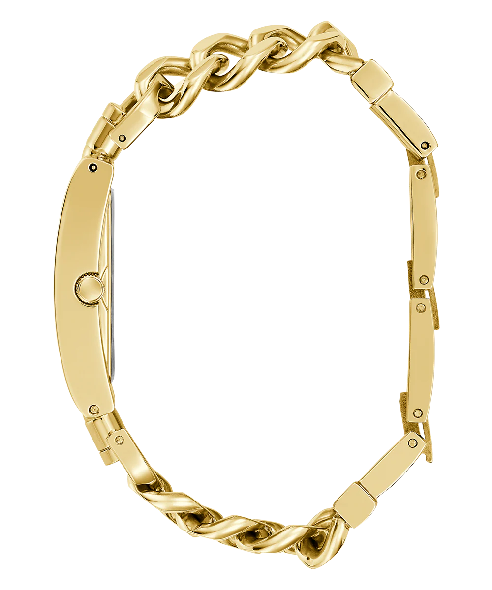 GUESS Ladies Mod Heavy Metal Gold Tone Analog Watch