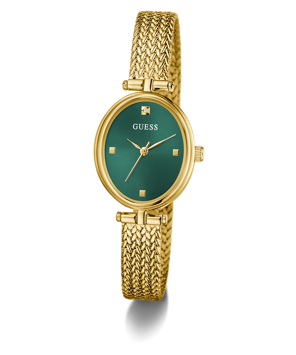 GUESS Ladies Ruby Gold Tone Analog Watch