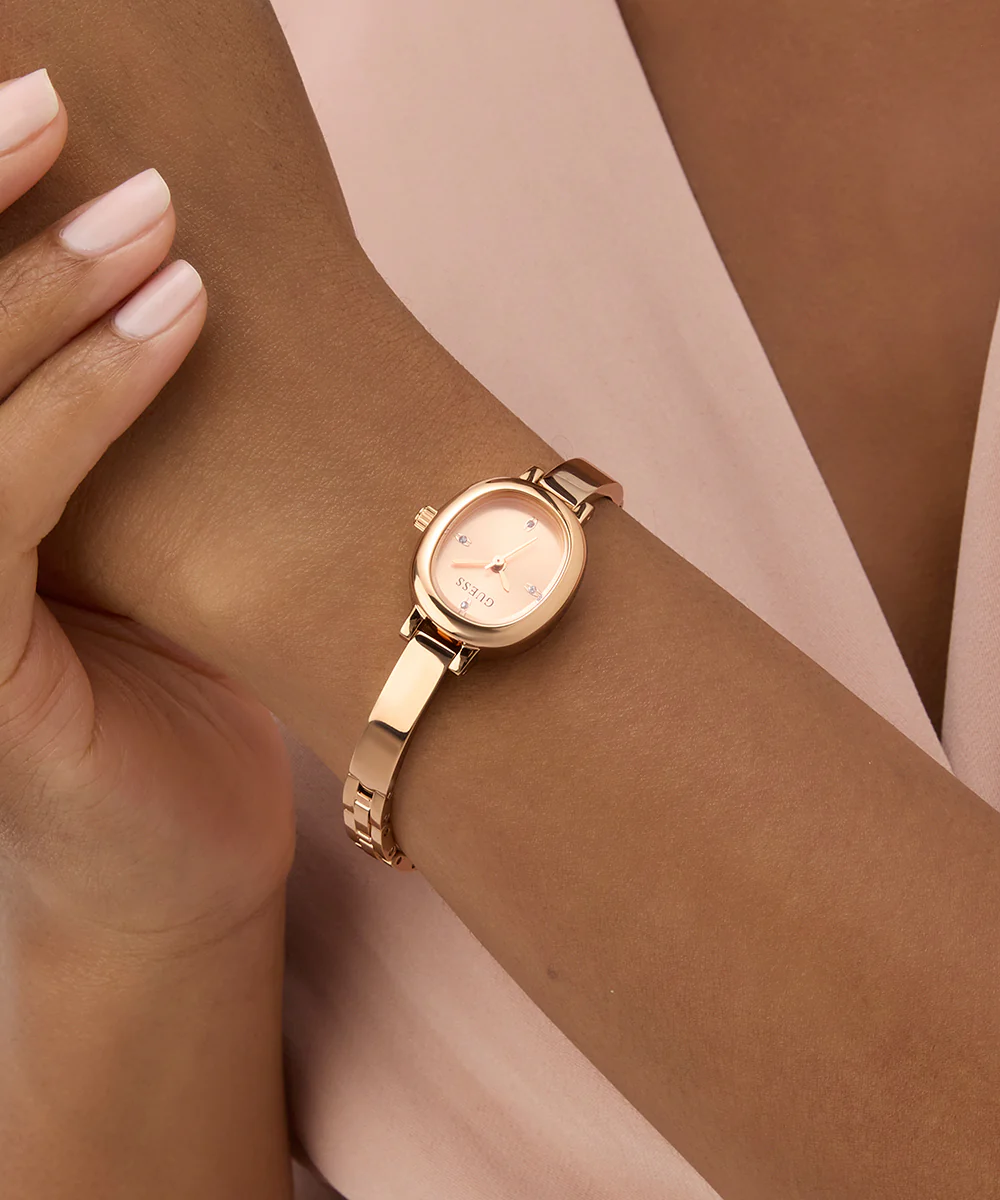 GUESS Ladies Rose Gold Tone Analog Watch
