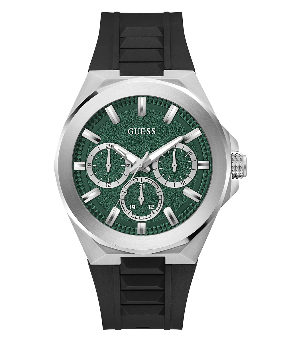 1016-guess-mens-black-silver-tone-multi-function-watch-5.webp GUESS Mens Black Silver Tone Multi-function Watch