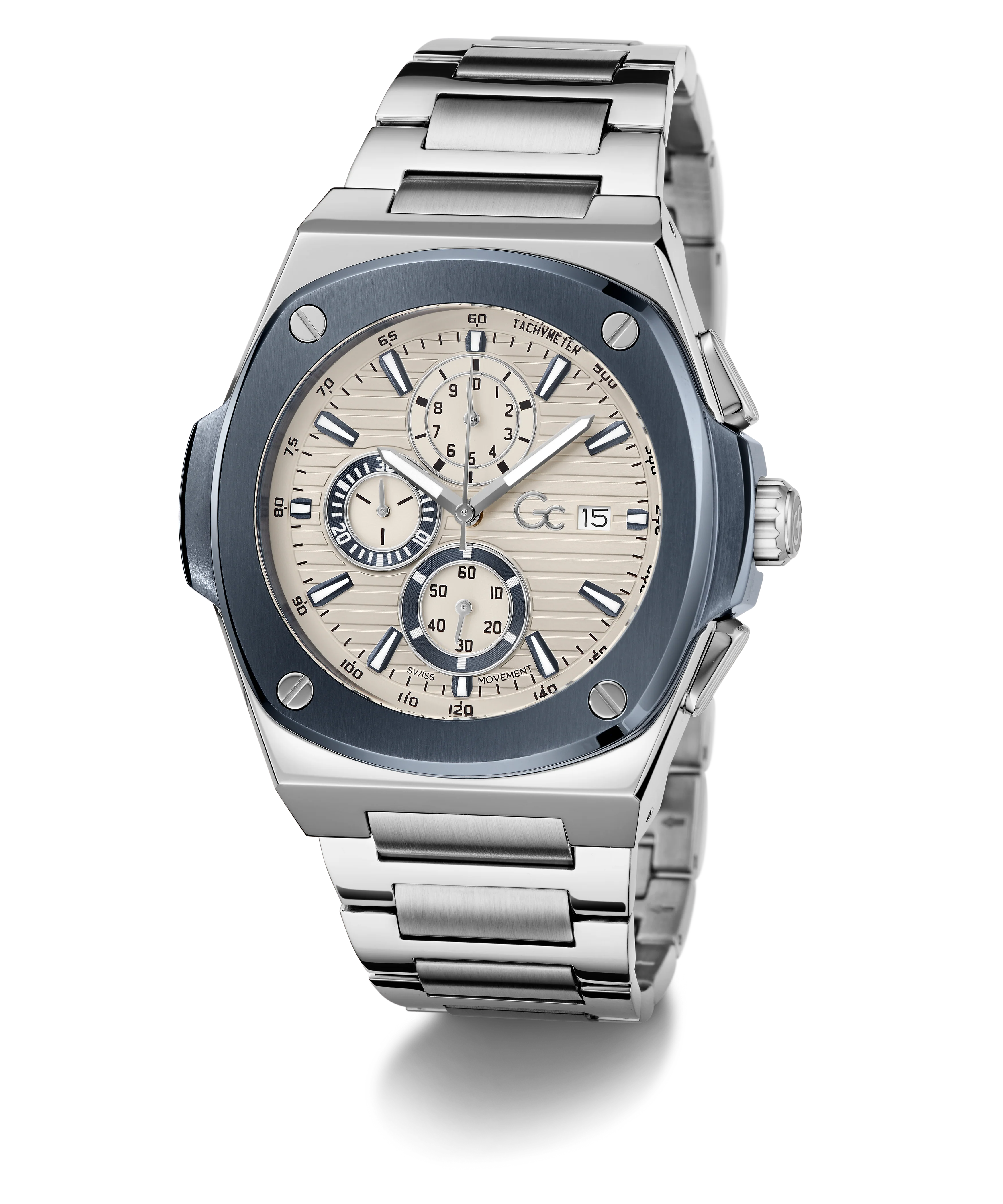 Gc Coussin Shape Chrono Metal