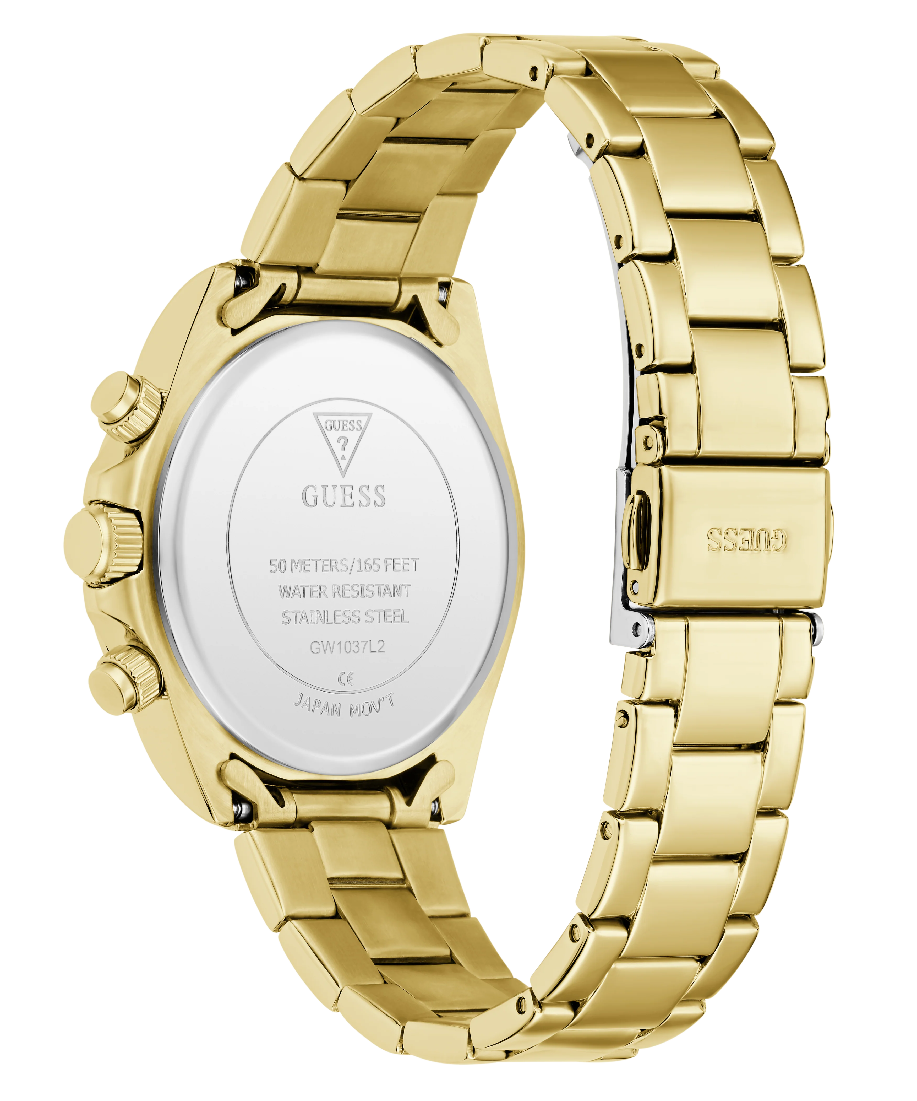 GUESS Ladies Victoria Gold Tone Multi-Function Watch