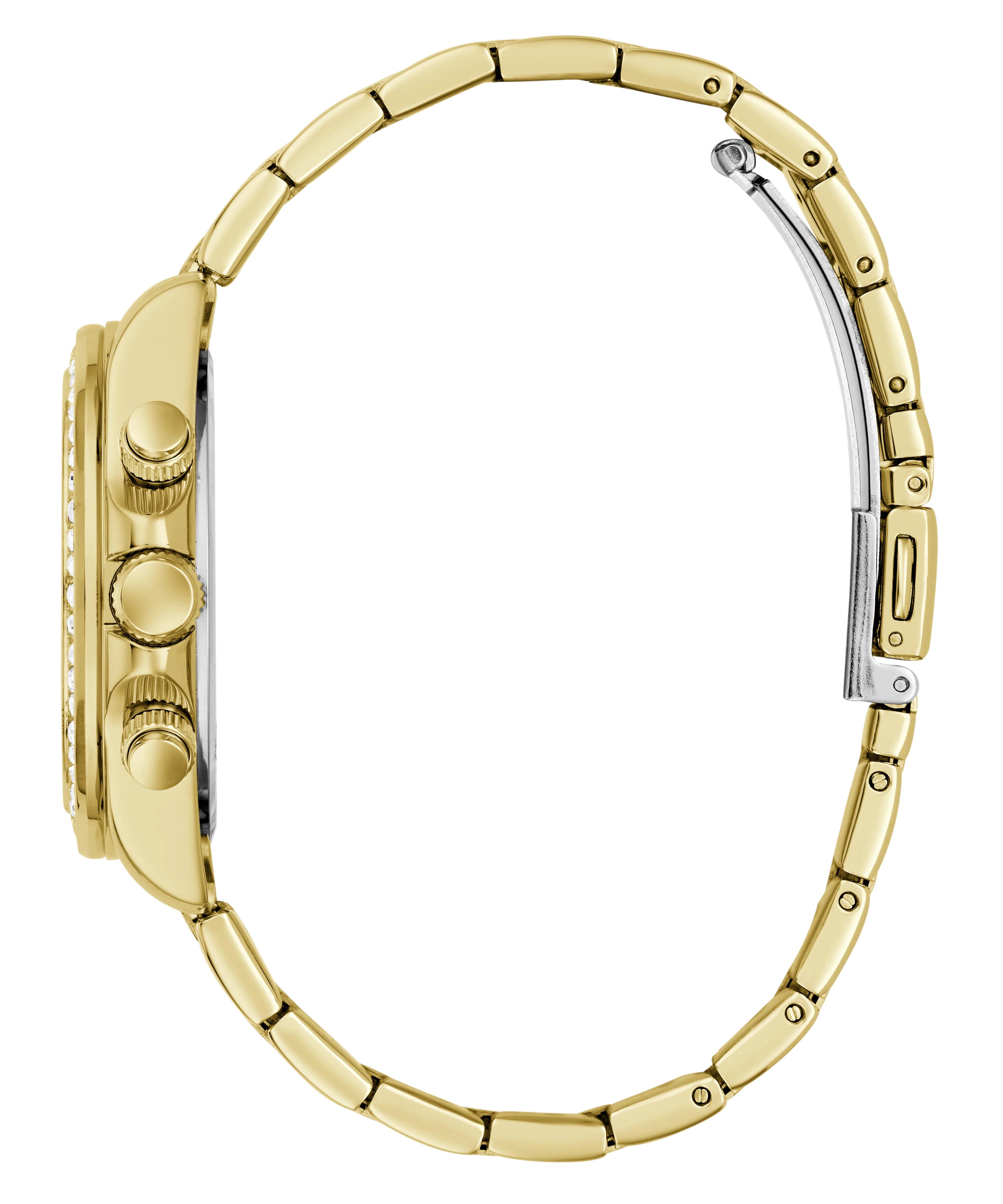 GUESS Ladies Victoria Gold Tone Multi-Function Watch