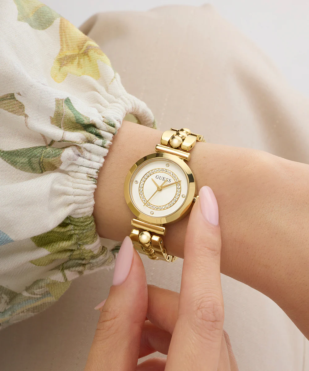 GUESS Ladies Gold Tone Analog Watch