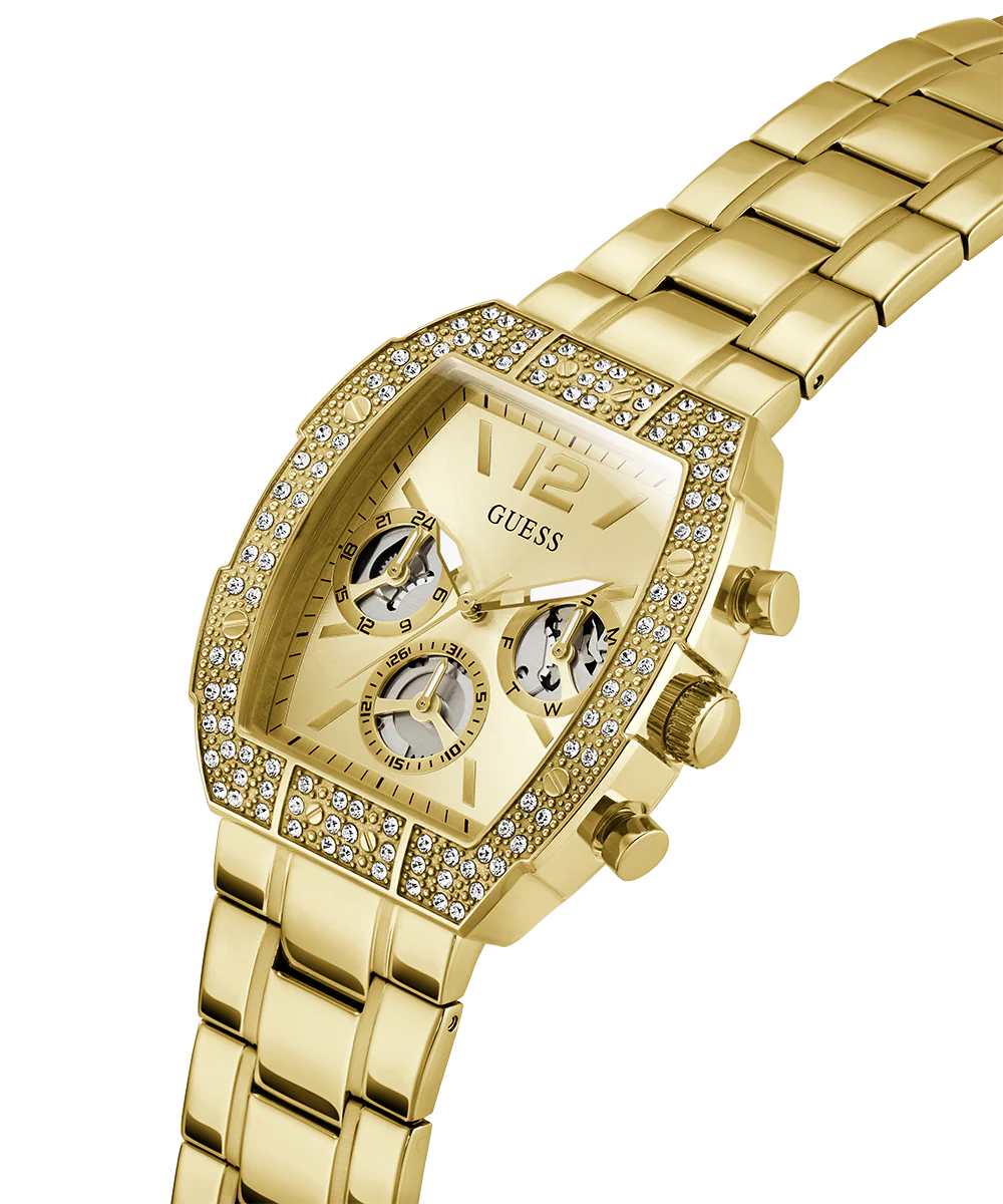 GUESS Mens Gold Tone Analog Watch
