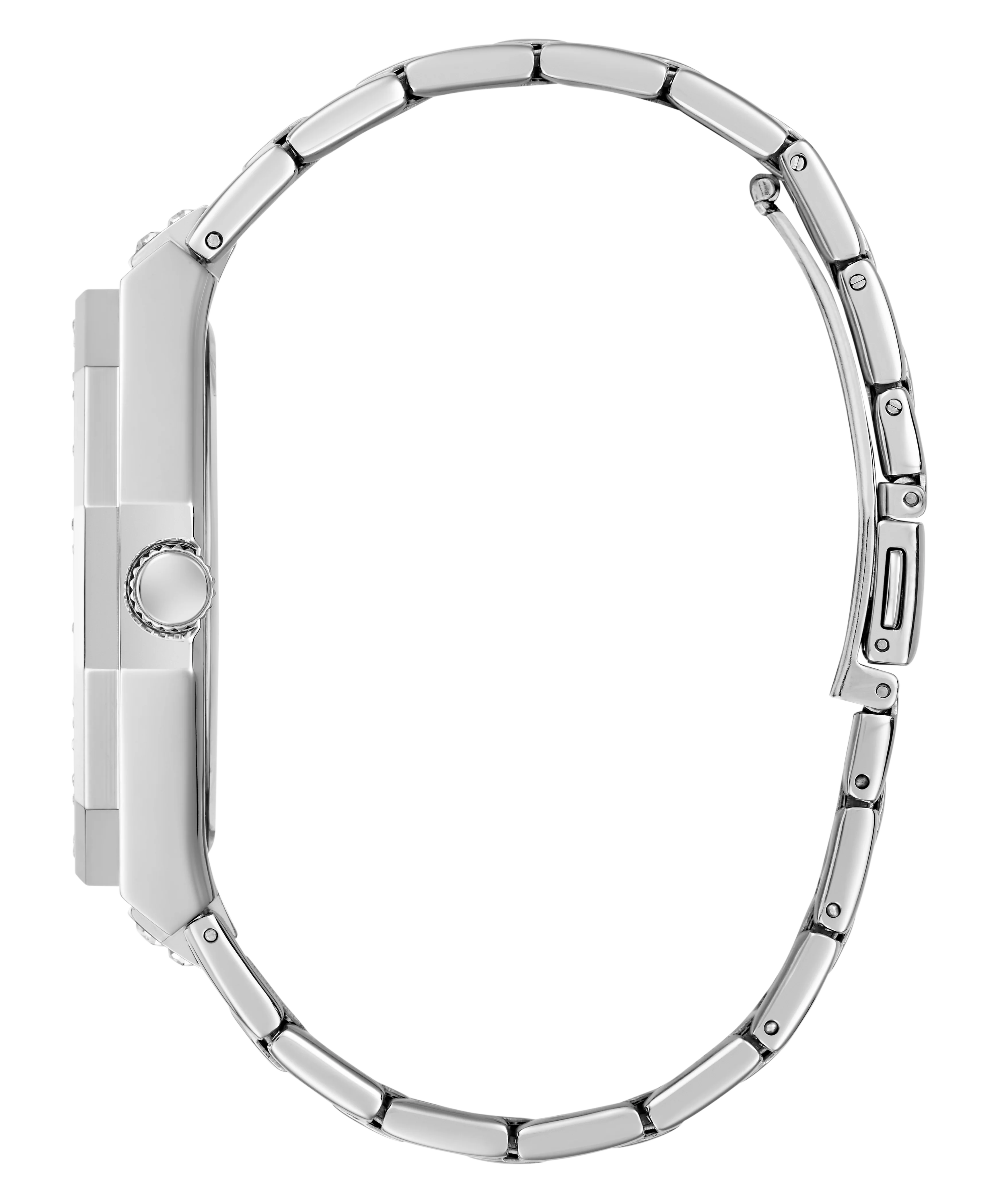 GUESS Mens Silver Tone Multi-function Watch