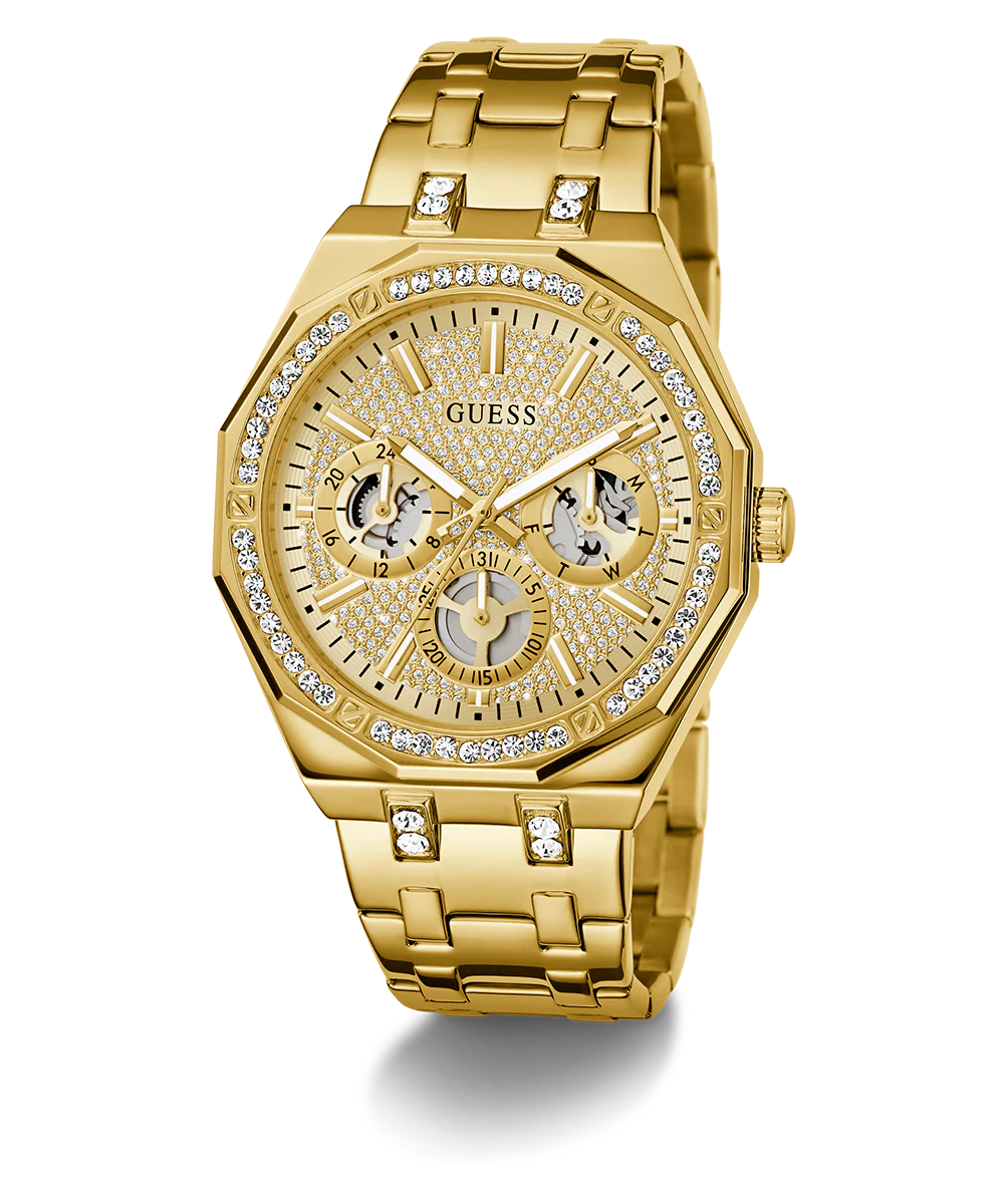114-guess-mens-gold-tone-multi-function-watch-1.webp GUESS Mens Gold Tone Multi-function Watch
