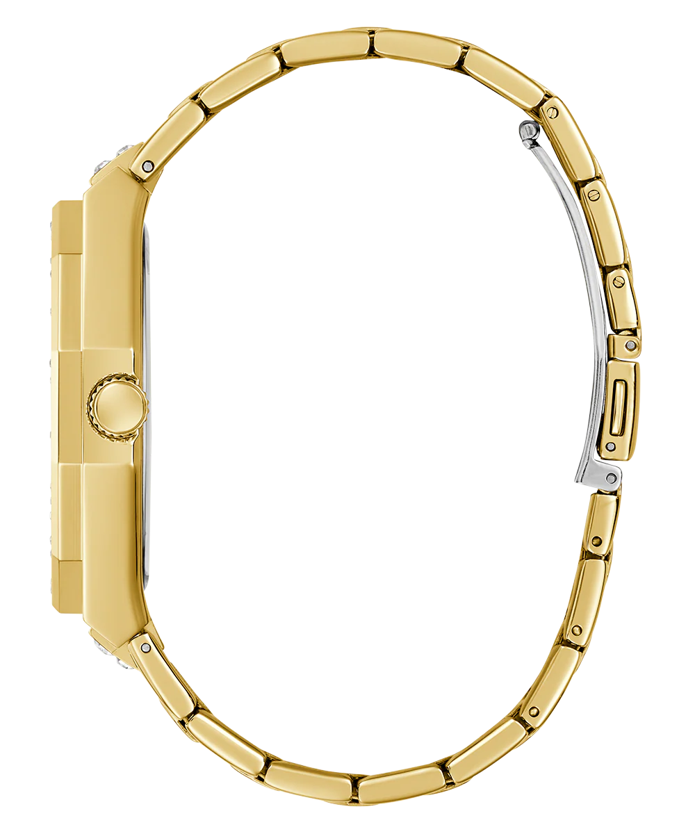 GUESS Mens Gold Tone Multi-function Watch