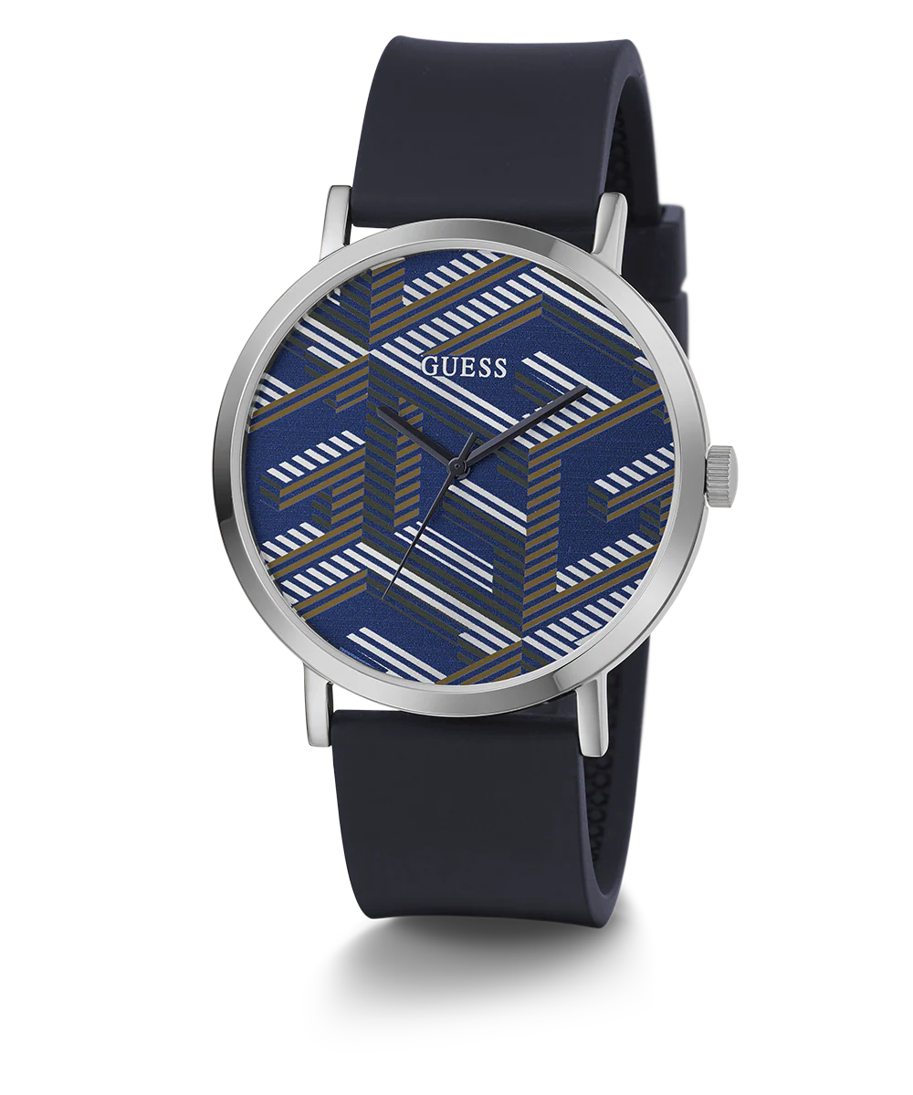1177-guess-mens-navy-silver-tone-analog-watch-1.webp GUESS Mens Navy Silver Tone Analog Watch