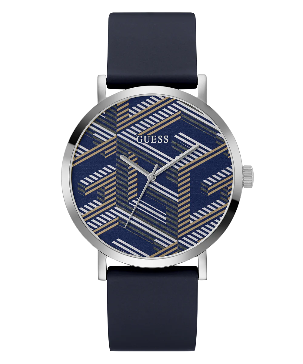 1177-guess-mens-navy-silver-tone-analog-watch-4.webp GUESS Mens Navy Silver Tone Analog Watch
