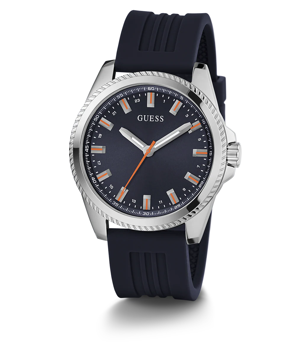 1180-guess-mens-navy-silver-tone-analog-watch-1.webp GUESS Mens Navy Silver Tone Analog Watch