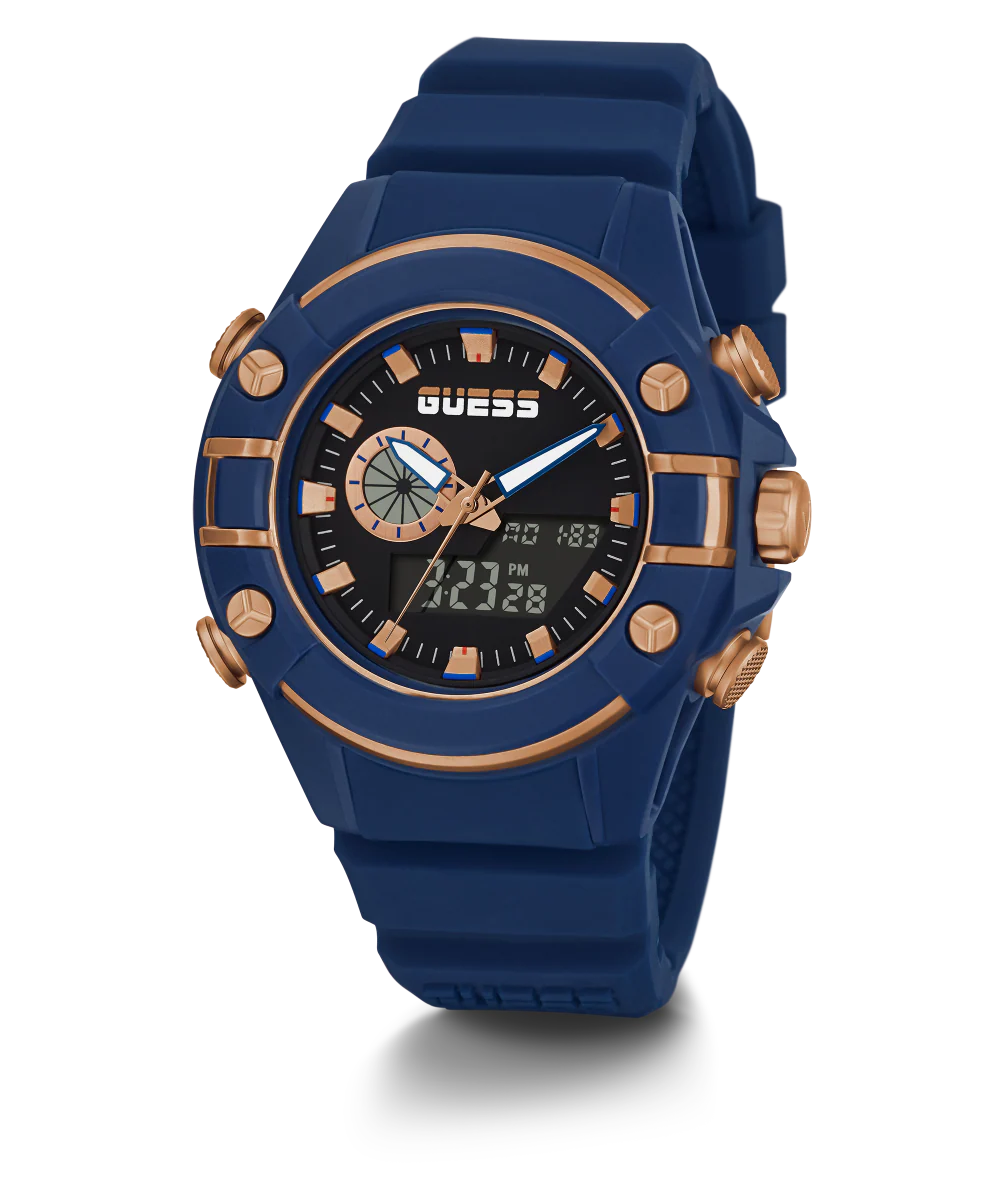 GUESS Mens Blue Digital Watch