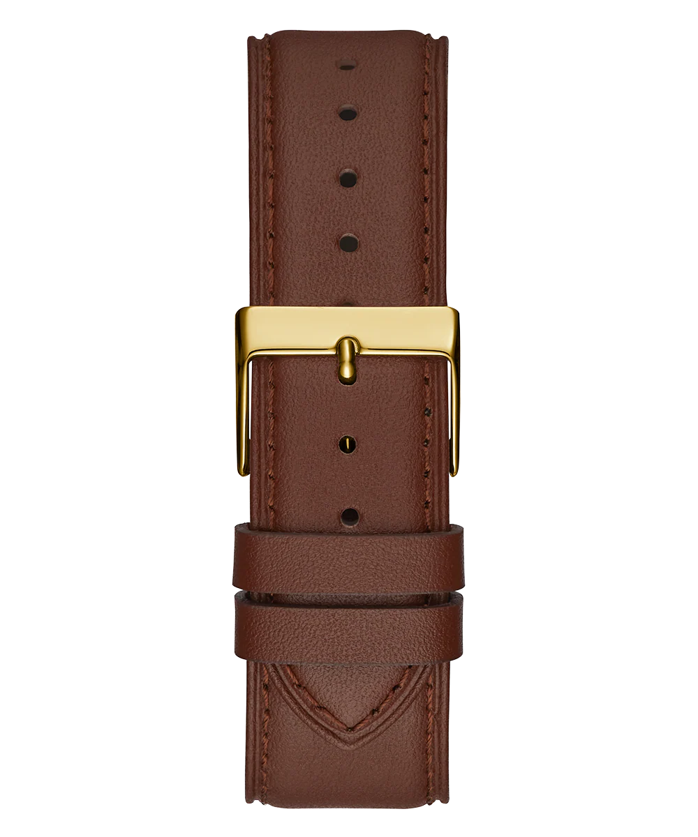 GUESS Mens Chocolate Brown Gold Tone Multi-function Watch