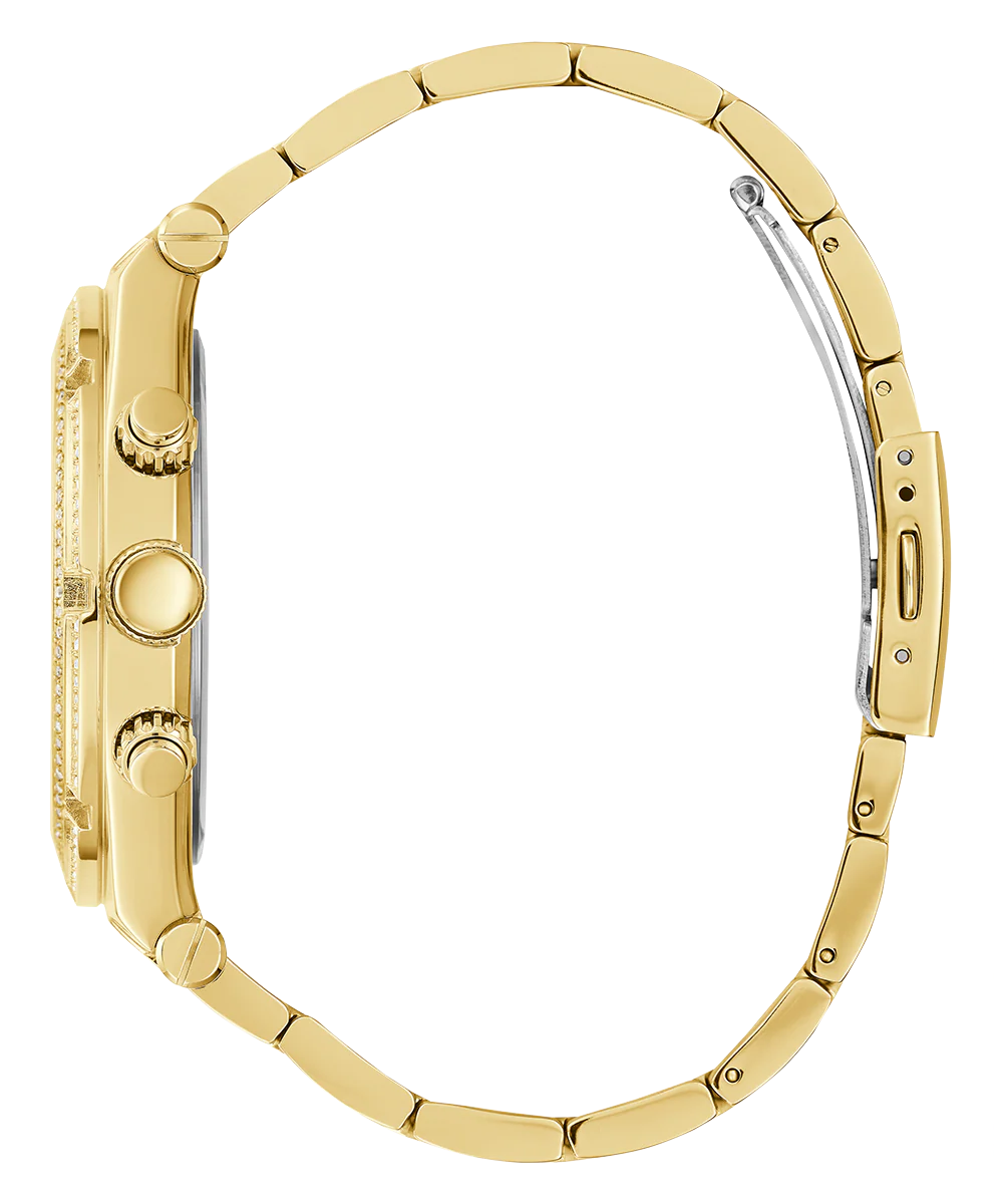 GUESS Mens Gold Tone Multi-function Watch