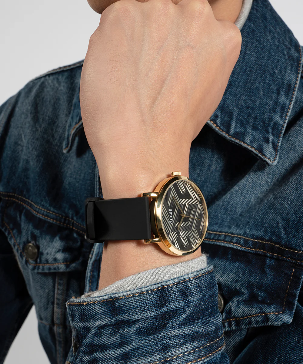 1191-guess-mens-black-gold-tone-analog-watch-5.webp GUESS Mens Black Gold Tone Analog Watch