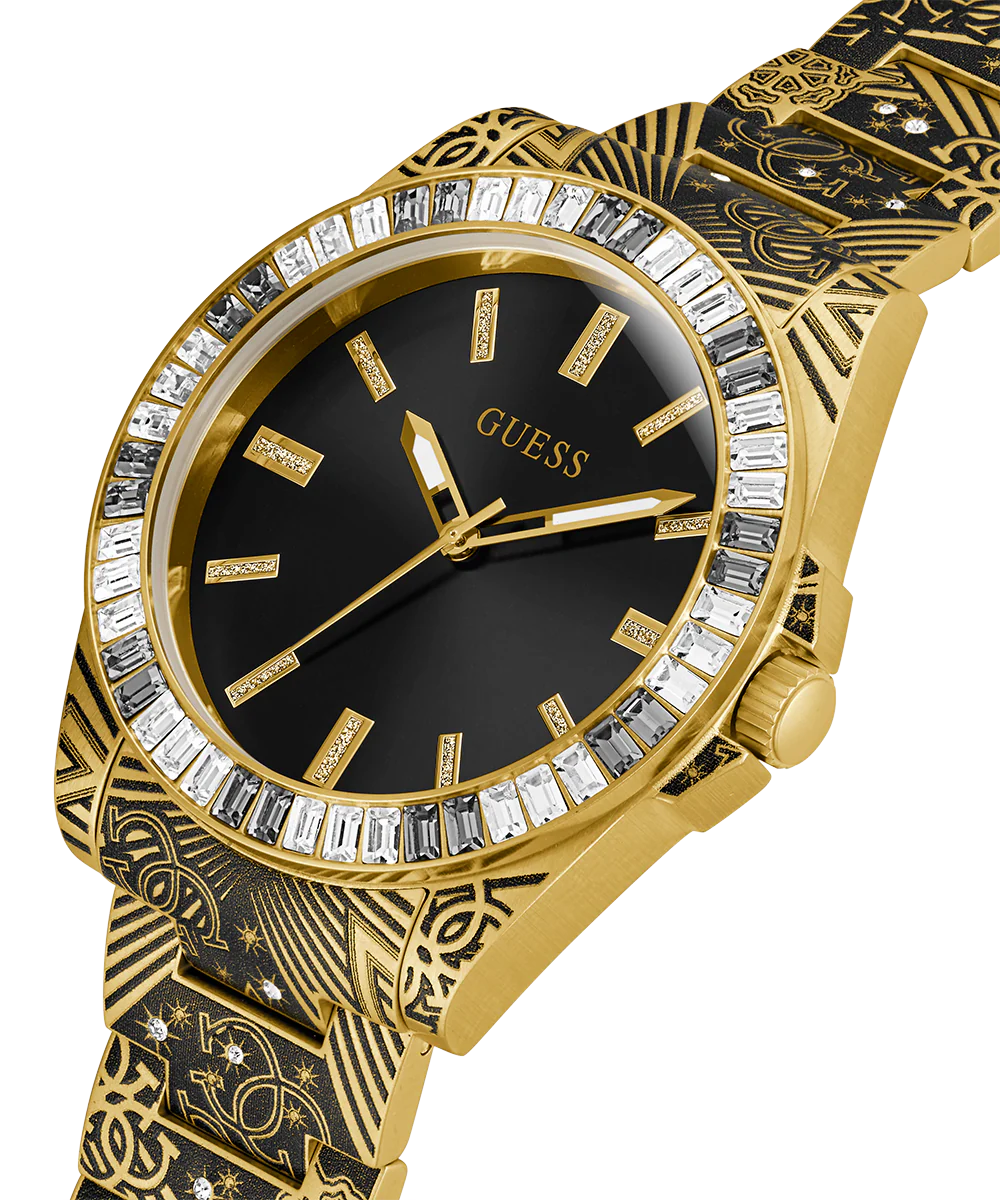 GUESS Mens Gold Tone Analog Watch