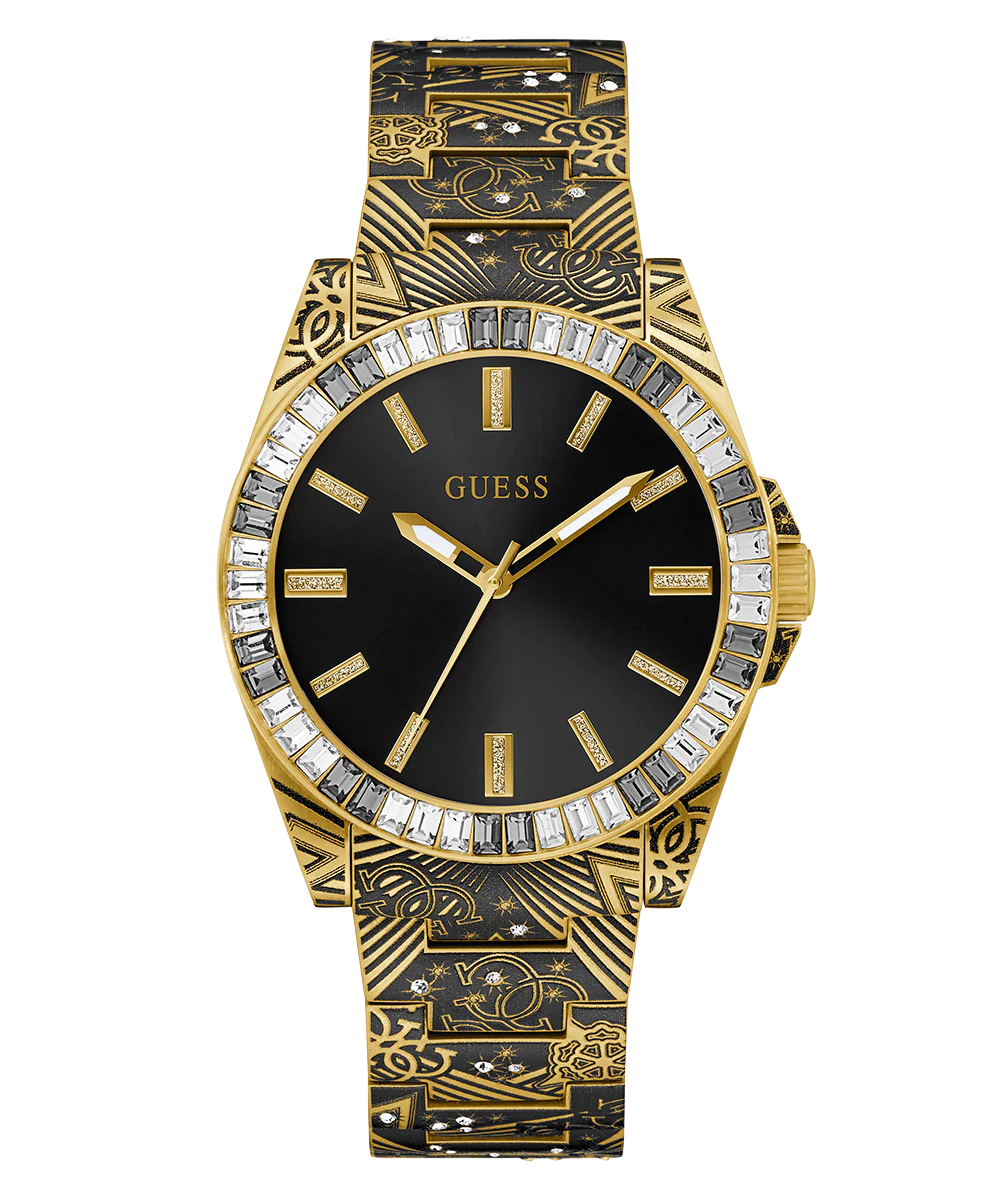 GUESS Mens Gold Tone Analog Watch