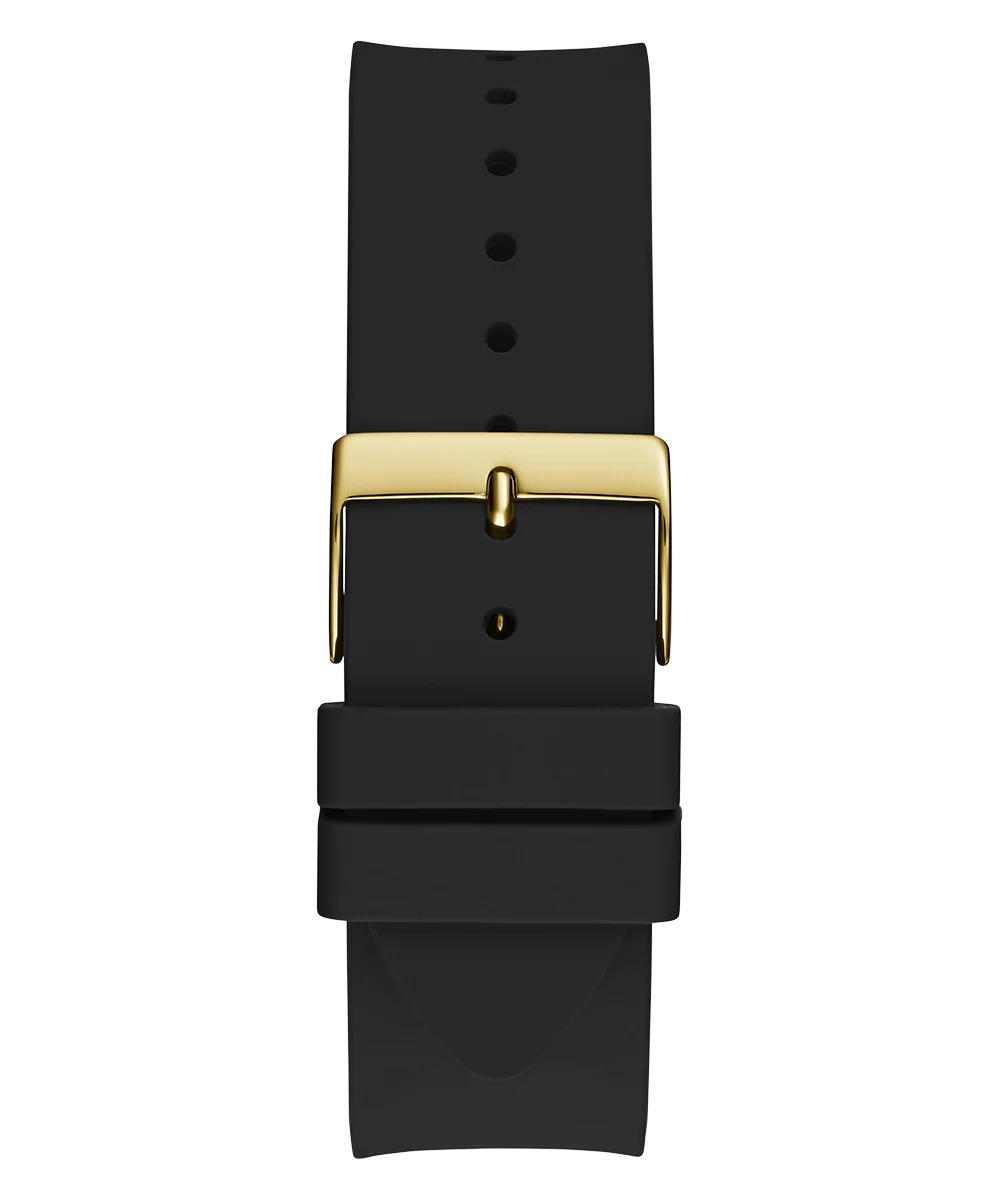 GUESS Mens Black Gold Tone Analog Watch