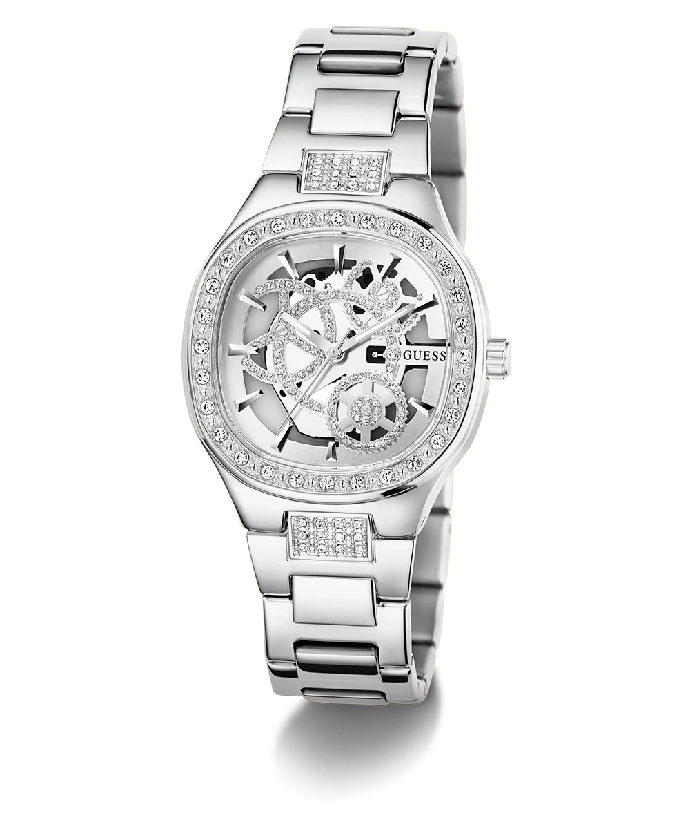 GUESS Ladies Silver Tone Analog Watch