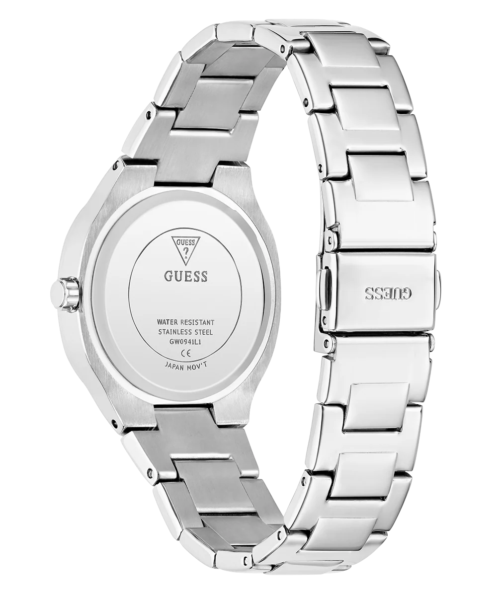 GUESS Ladies Silver Tone Analog Watch