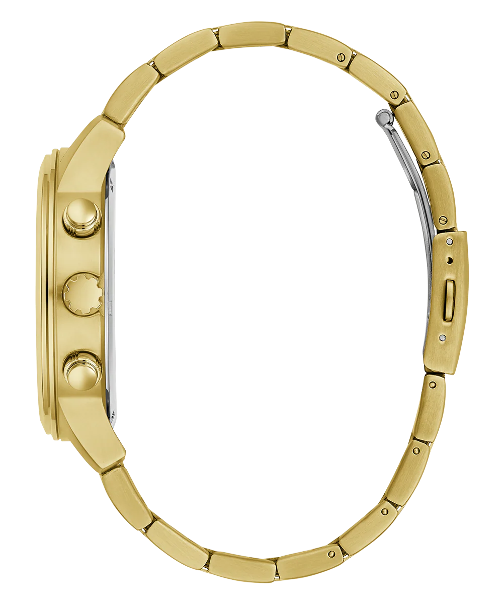 GUESS Mens Gold Tone Multi-function Watch