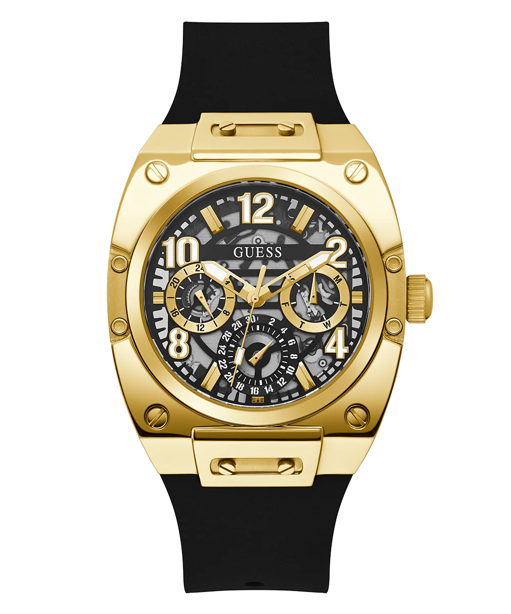 1204-guess-mens-black-gold-tone-multi-function-watch-3.webp GUESS Mens Black Gold Tone Multi-function Watch