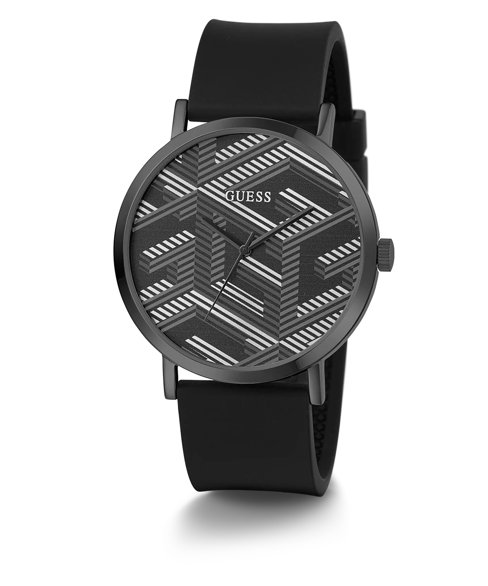 GUESS Mens Black Analog Watch