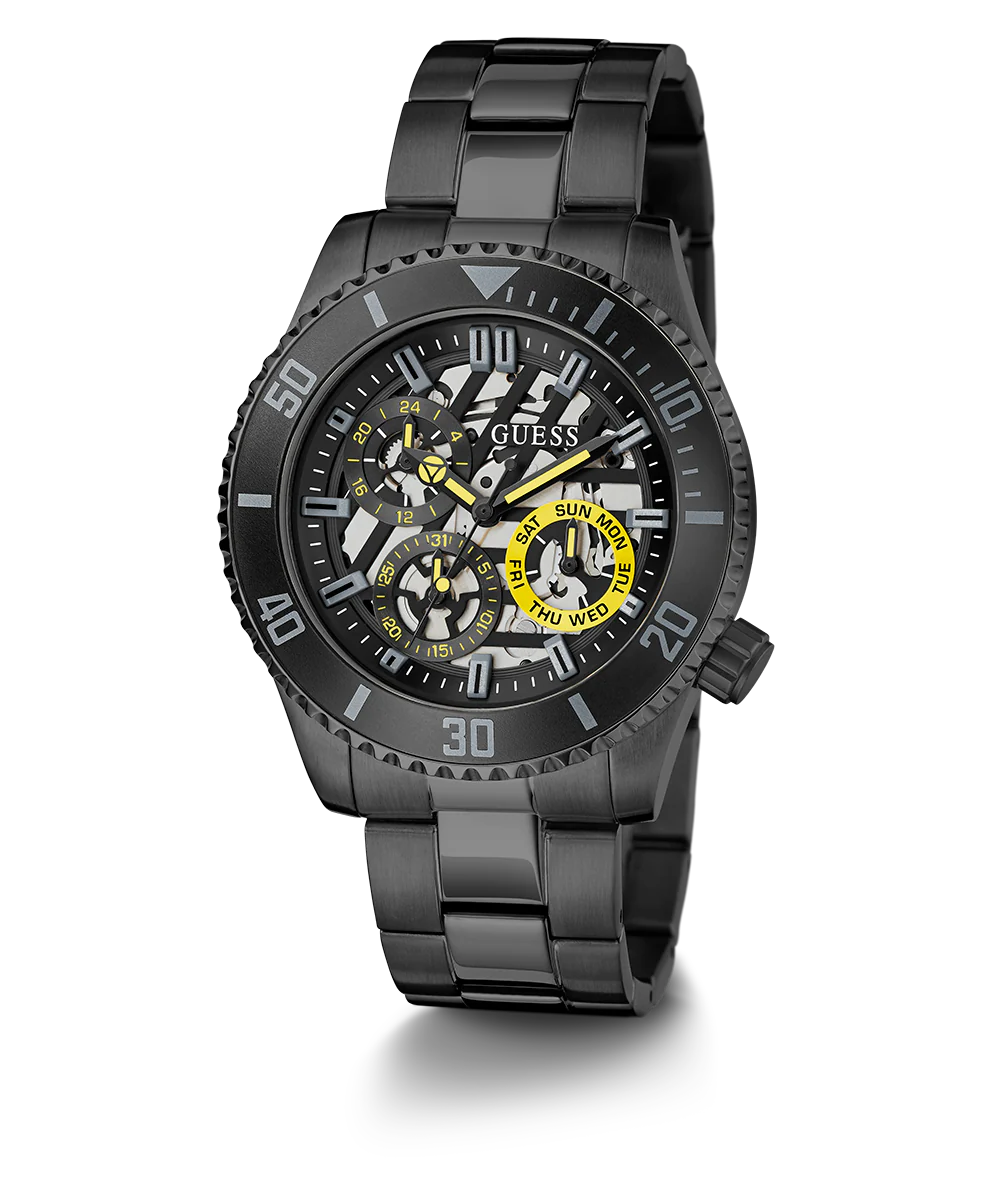 GUESS Mens Black Multi-function Watch