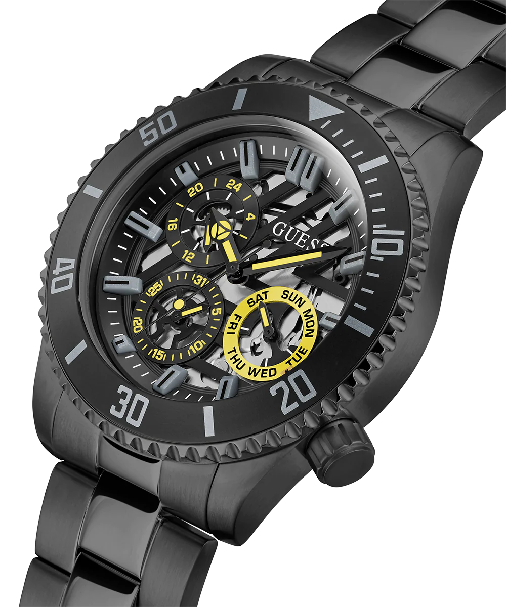 GUESS Mens Black Multi-function Watch