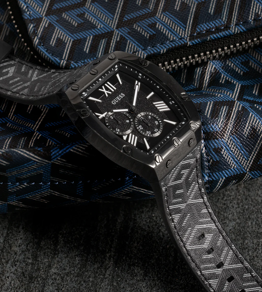 GUESS Mens Black Multi-function Watch