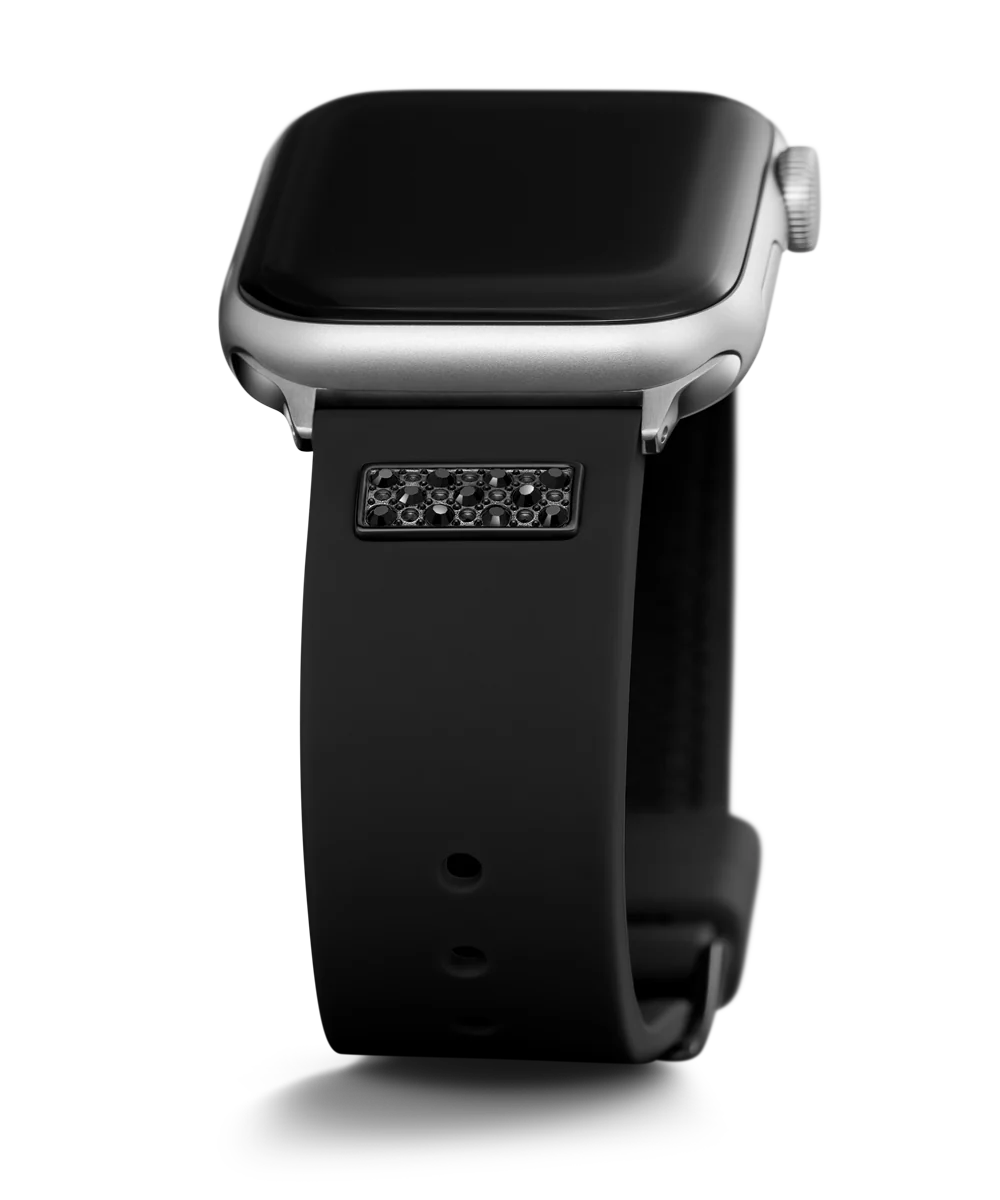 GUESS Silcone Band with Crystal inserts for Apple 42-44 mm Watch