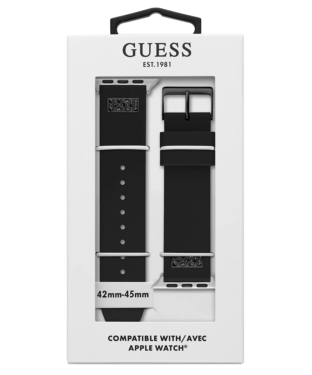 GUESS Silcone Band with Crystal inserts for Apple 42-44 mm Watch