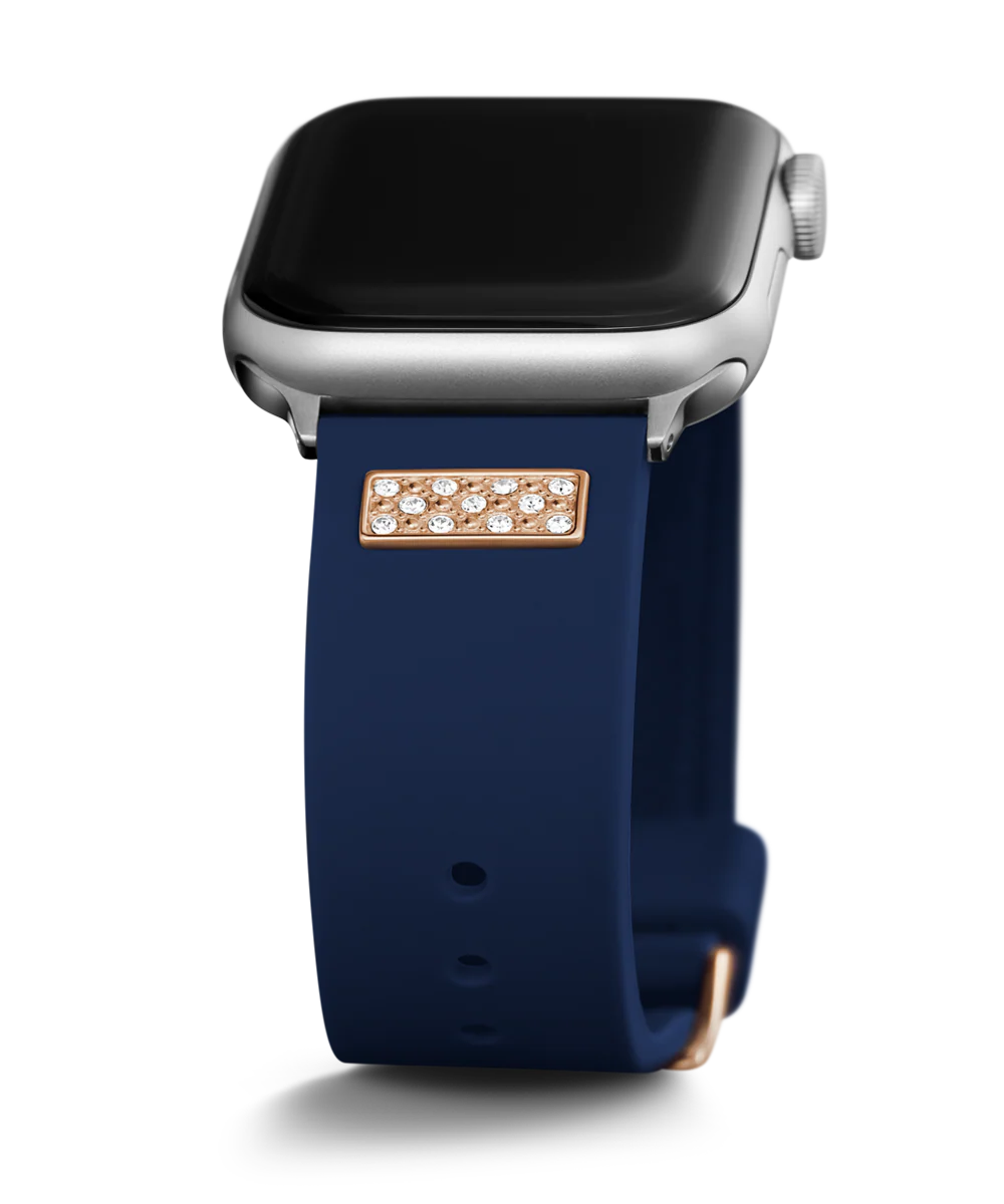 GUESS Silcone Band with Crystal inserts for Apple 42-44 mm Watch