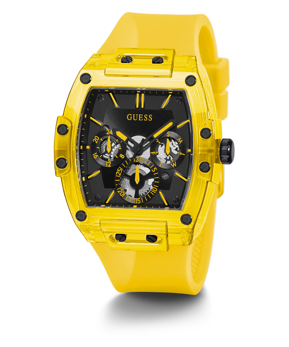 GUESS Mens Yellow Multi-function Watch