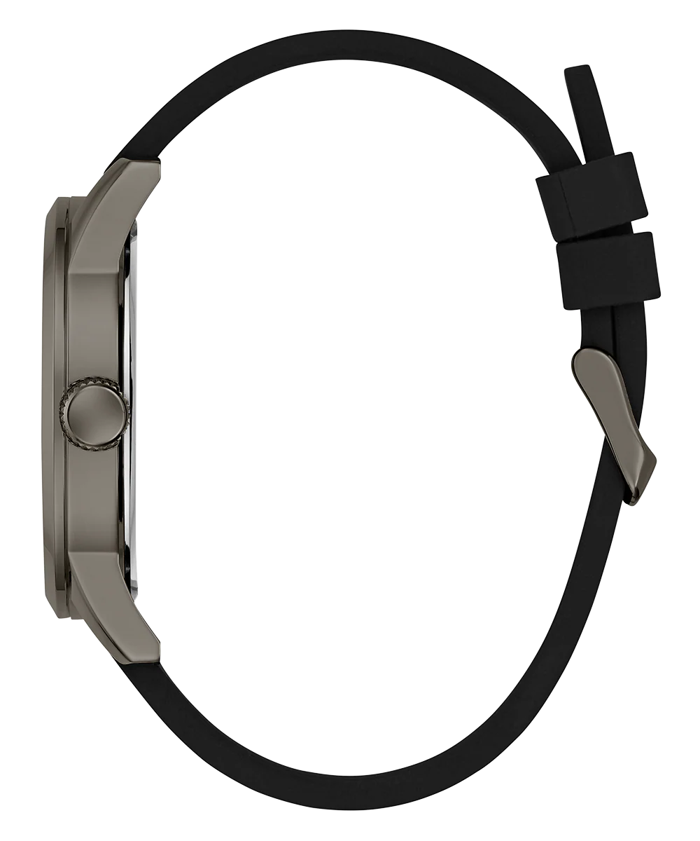 GUESS Mens Black Gunmetal Analog Watch