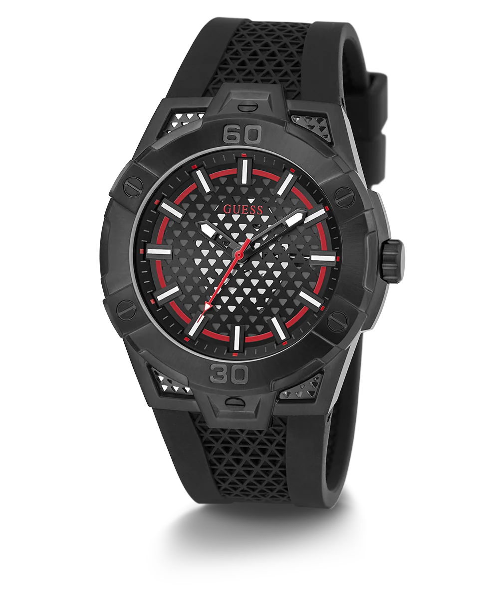 GUESS Mens Black Analog Watch