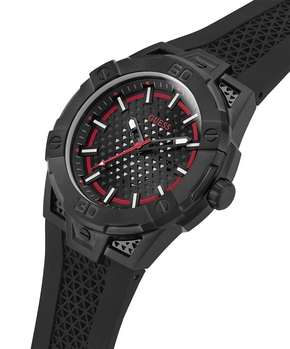 GUESS Mens Black Analog Watch