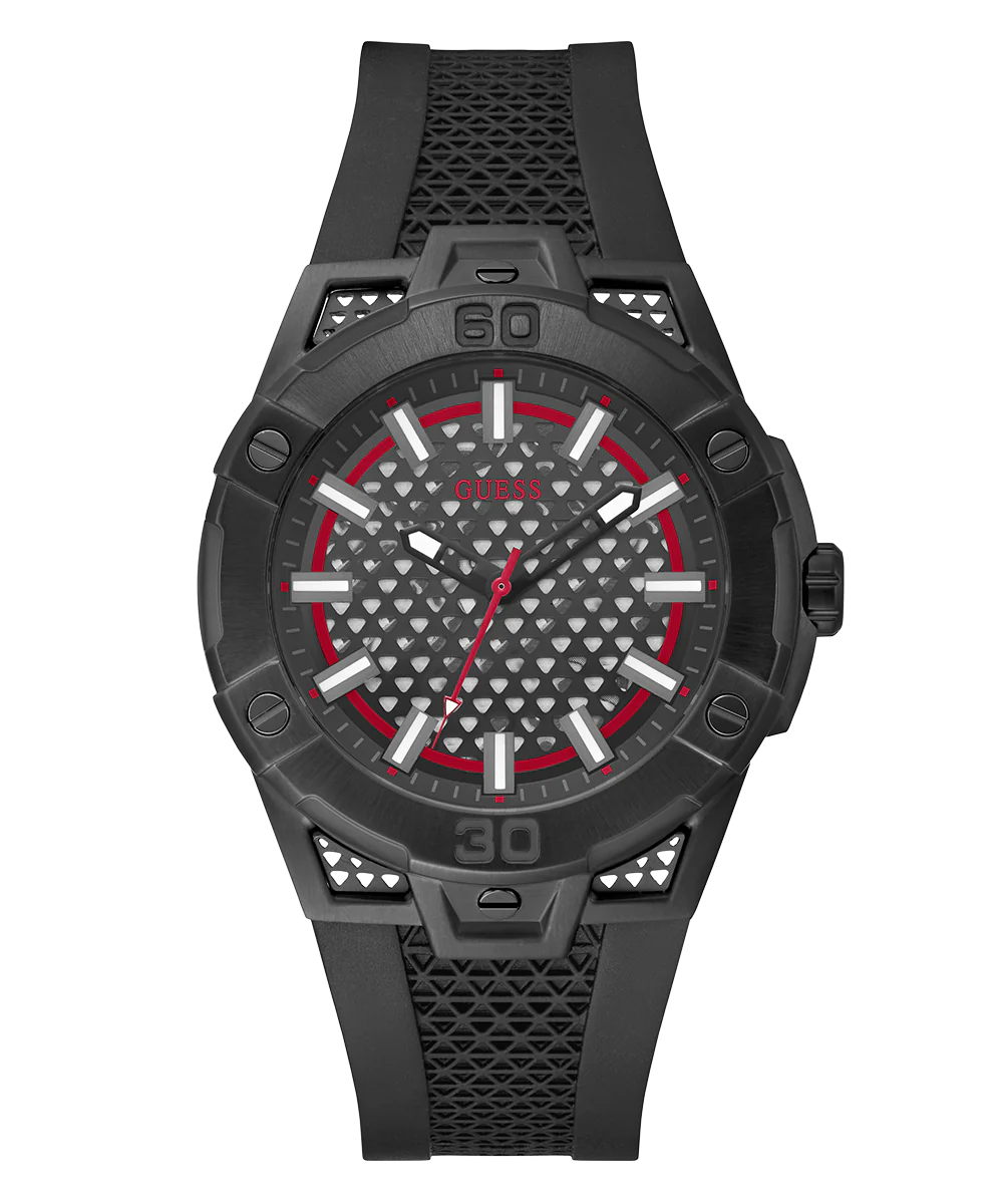 GUESS Mens Black Analog Watch