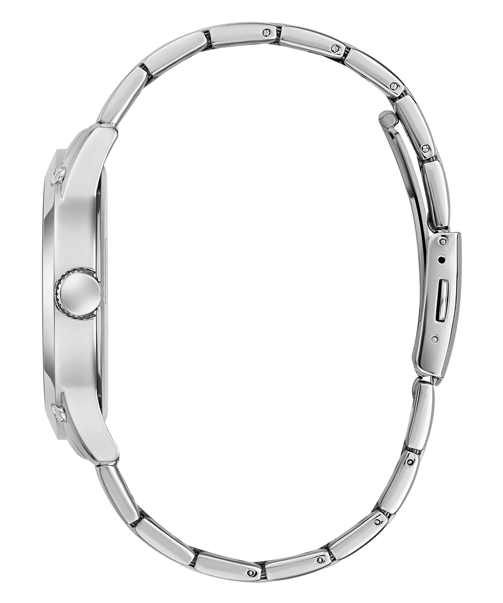 GUESS Mens Silver Tone Analog Watch