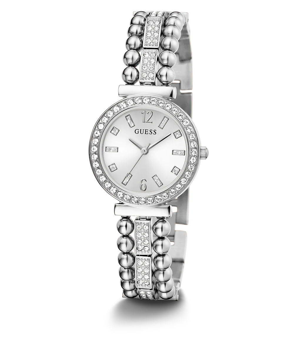GUESS Ladies Silver Tone Analog Watch