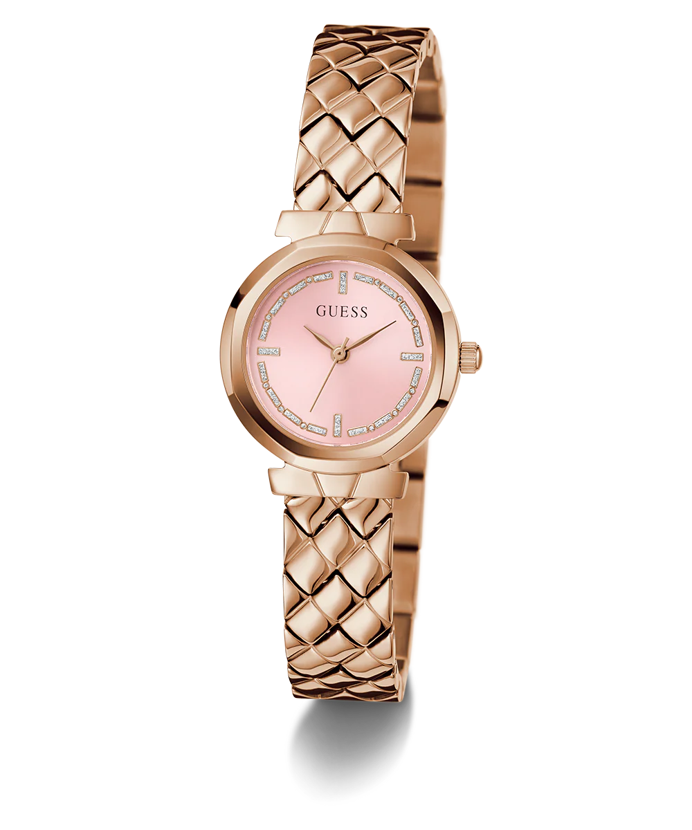 GUESS Ladies Rose Gold Tone Analog Watch