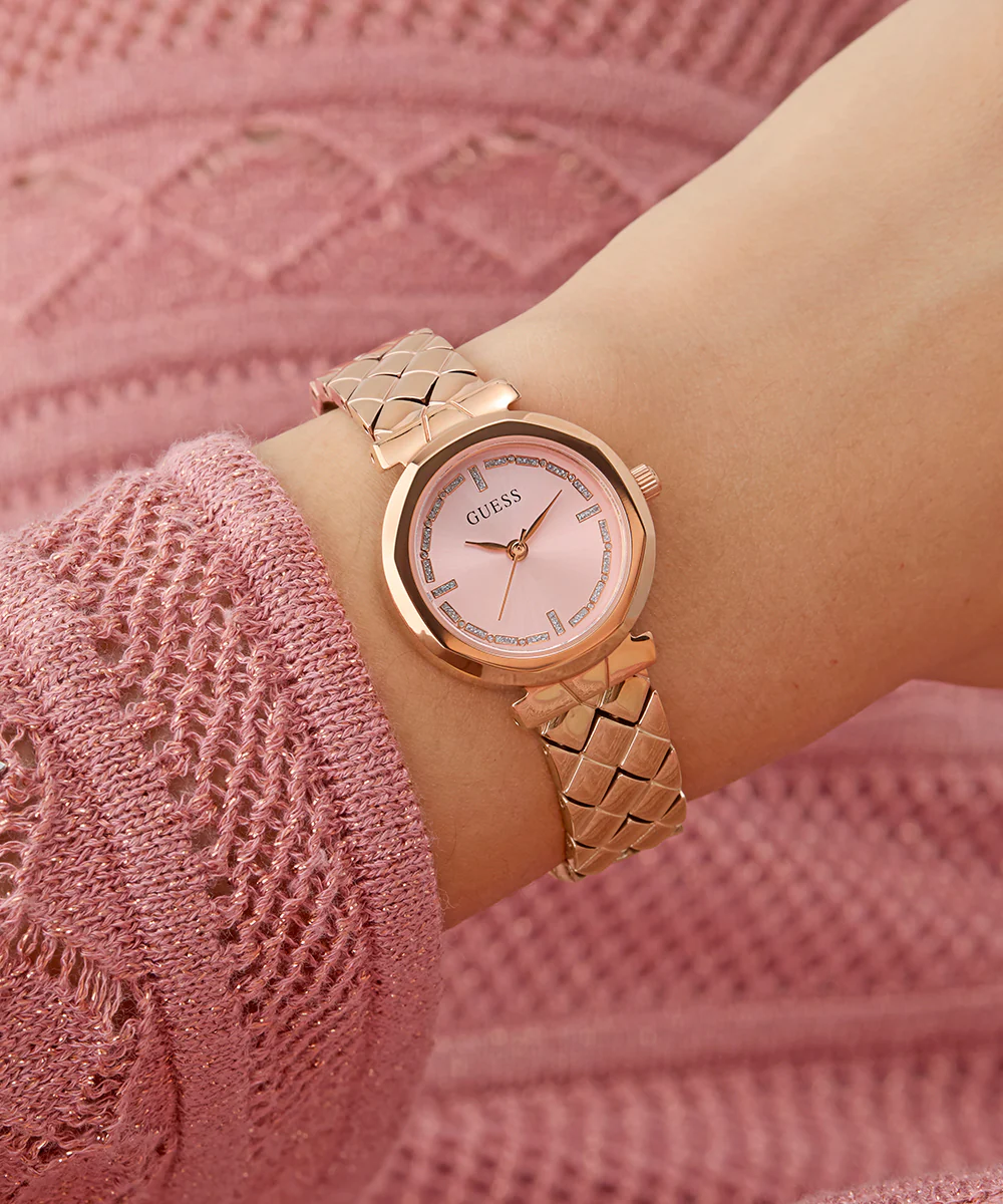 GUESS Ladies Rose Gold Tone Analog Watch