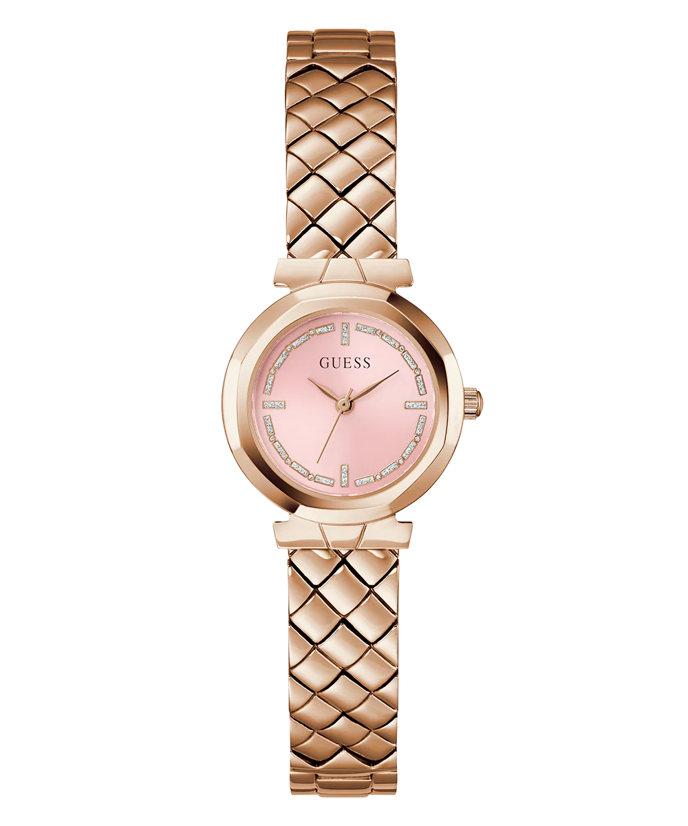 GUESS Ladies Rose Gold Tone Analog Watch