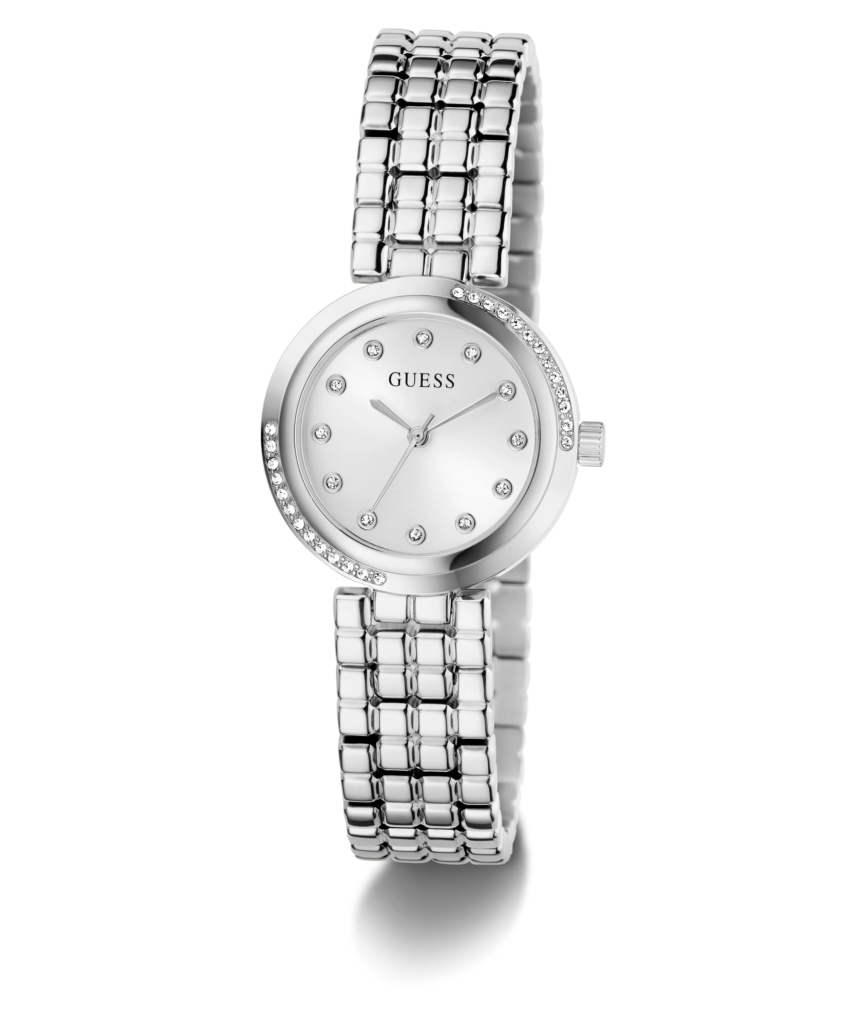 GUESS Ladies Silver Tone Analog Watch
