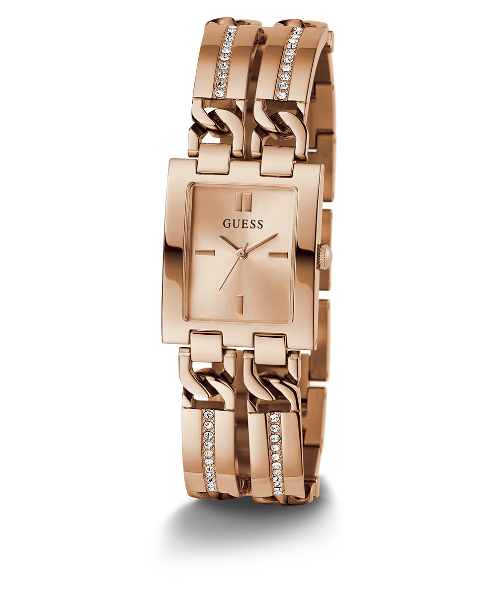 GUESS Ladies Rose Gold Tone Analog Watch
