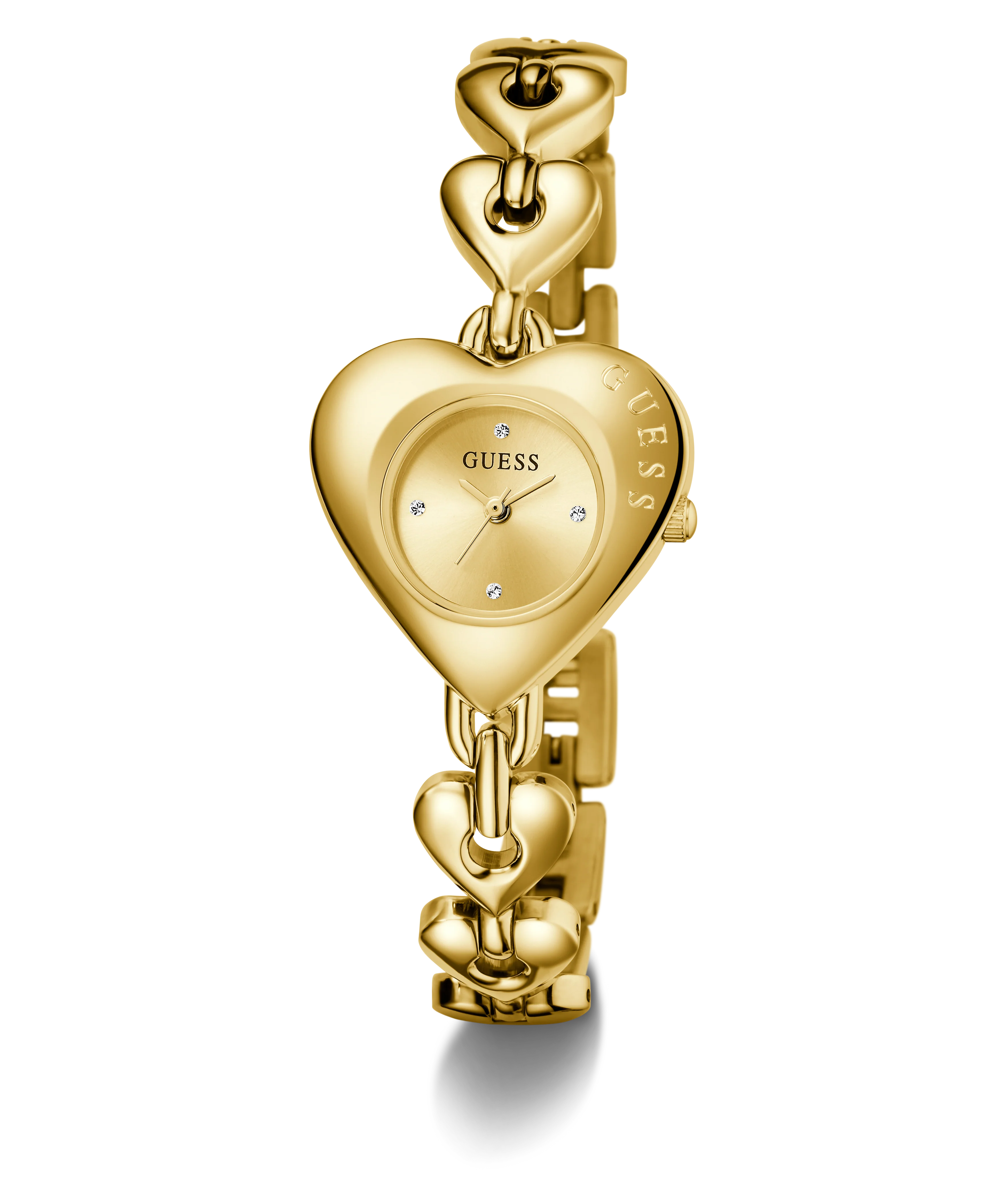 GUESS Ladies Valerie Gold Tone Analog Watch