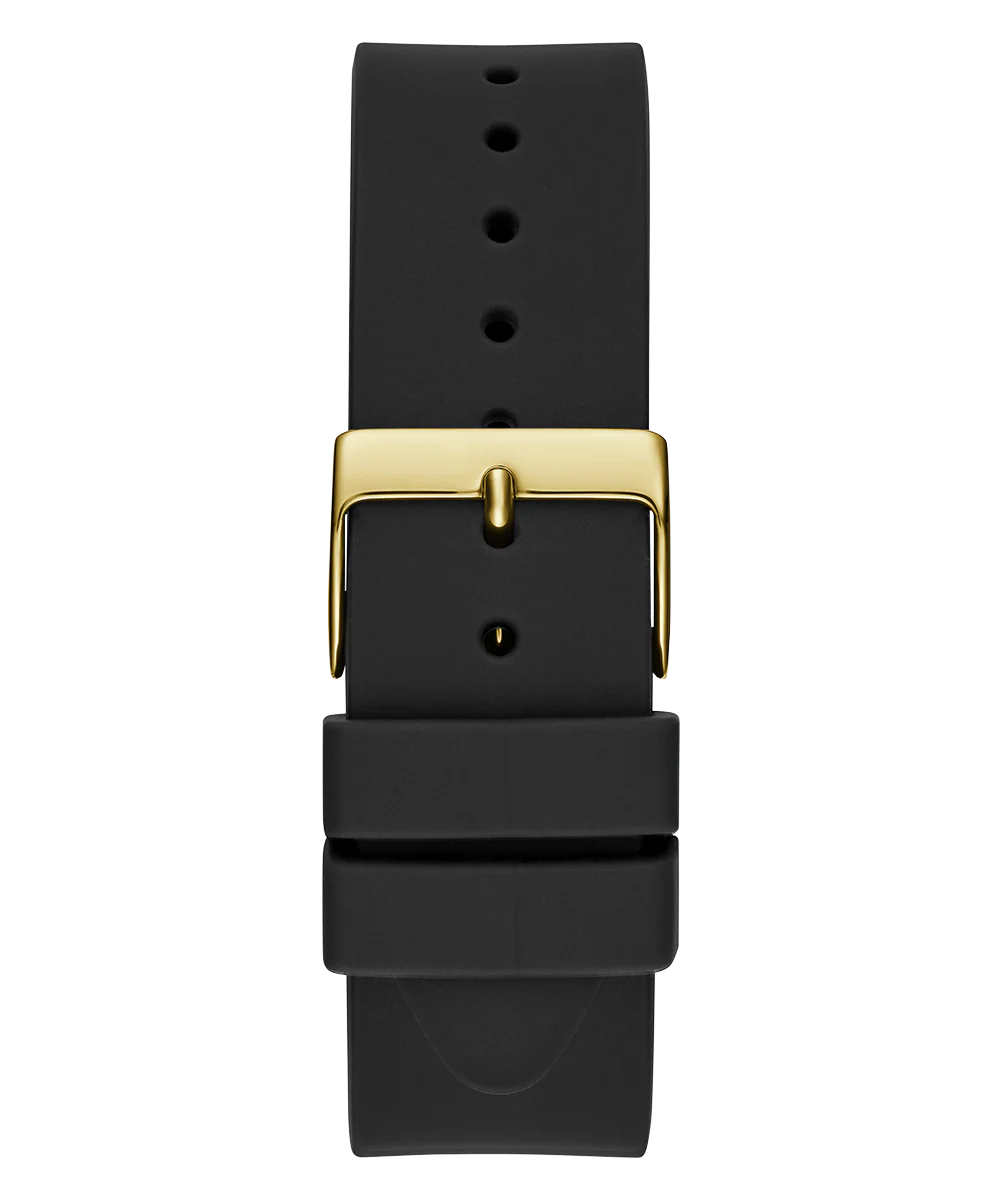 GUESS Ladies Black Gold Tone Analog Watch