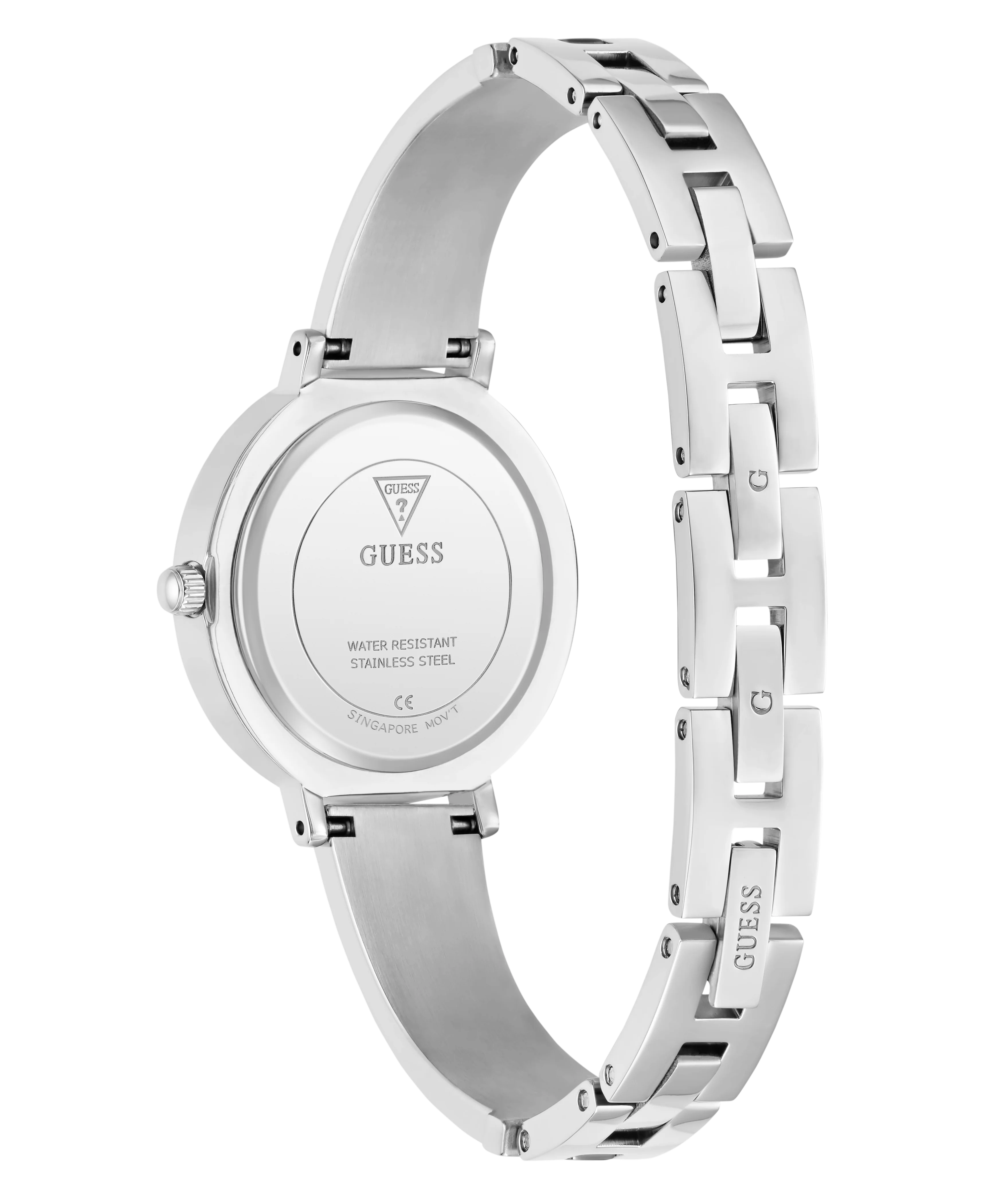 GUESS Ladies Silver Tone Analog Watch